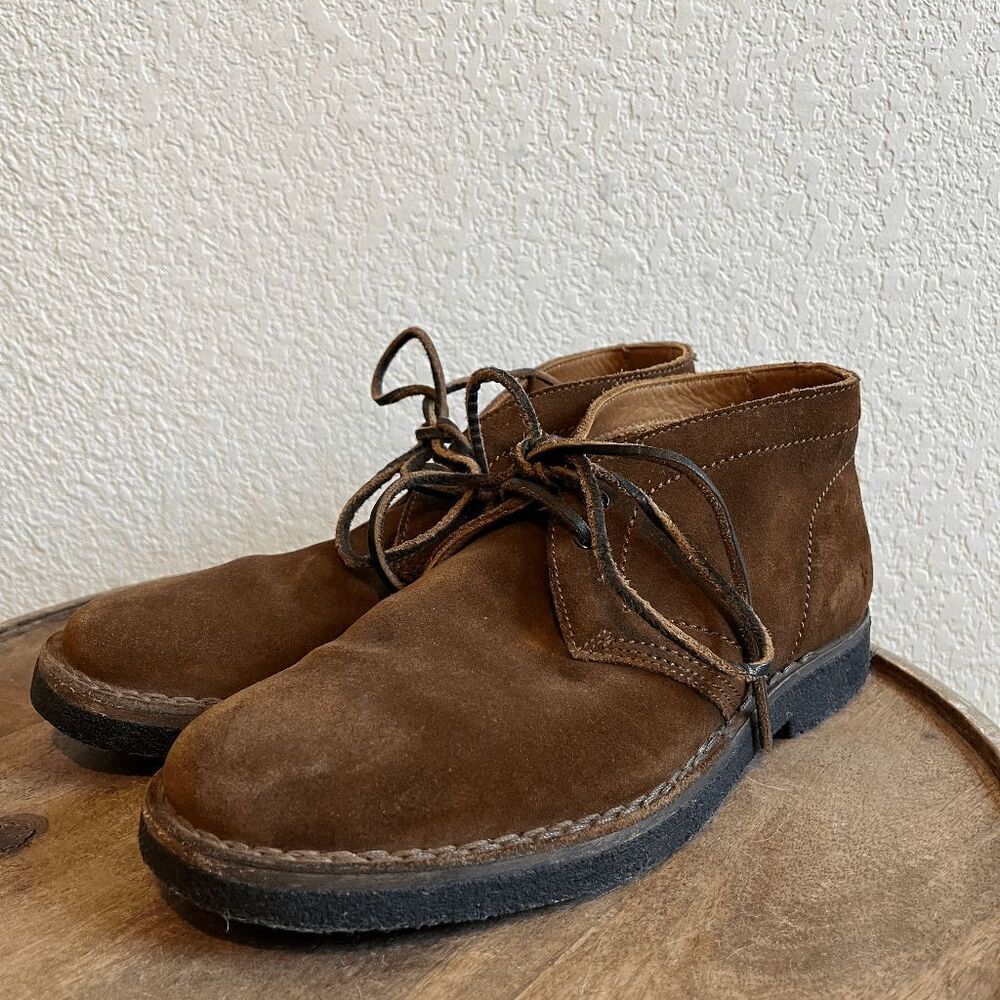 Frye Brown Suede Lace-Up Ankle Arden Chukka Boots Men's Size 7.5